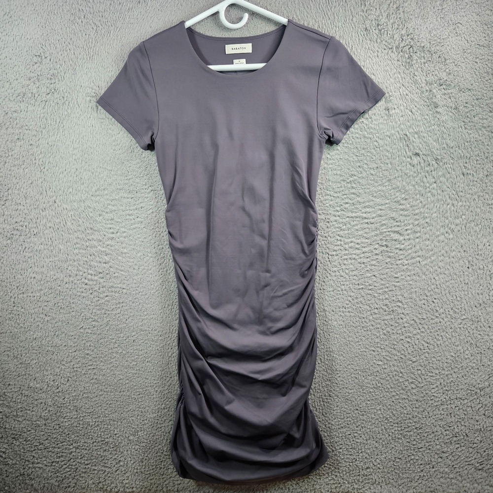 Babaton T-Shirt Dress Women Medium Fitted Short Sleeve Stretch Minimalistic‎